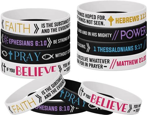 Amazon Bql Pack Inspirational Christian Bible Bracelets