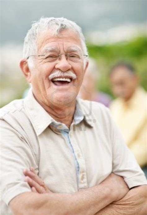 Image Detail For Portrait Of Relaxed Old Man Laughing Outdoors With