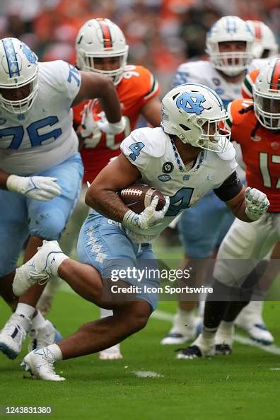 North Carolina Tar Heels Running Back Caleb Hood Looks For Running