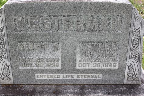 Mattie E Westerman M Morial Find A Grave