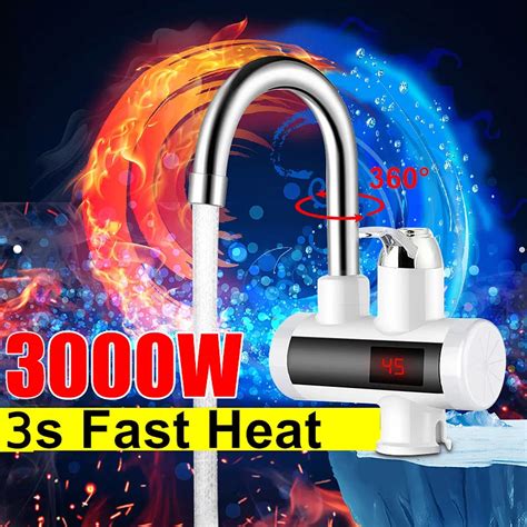 W Electric Kitchen Water Heater Tap Instant Hot Water Faucet Heater