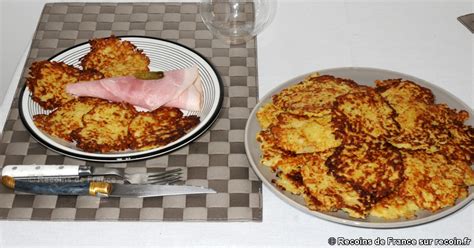 Recette Râpés de pommes de terre sur Recoin fr