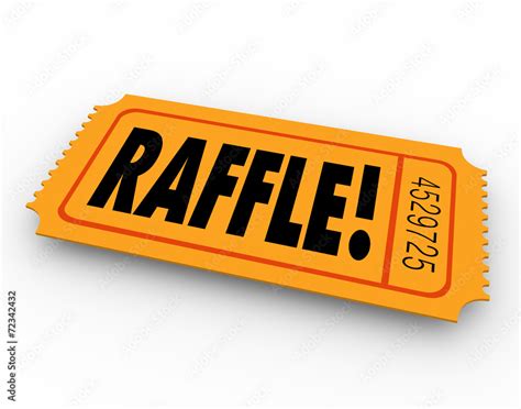 Raffle Ticket Word Enter Contest Winner Prize Drawing Stock ...