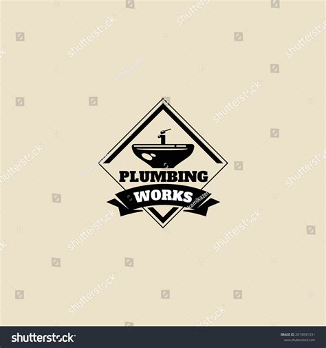 Plumbing Black White Logo Vector Stock Vector (Royalty Free) 2019091331 | Shutterstock