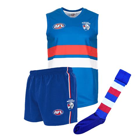 Western Bulldogs Kids Youths Afl Auskick Playing Pack Jumper Guernsey