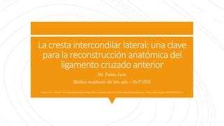 Cresta Intercondilar Lateral Ligamento Cruzado Anterior Ppt