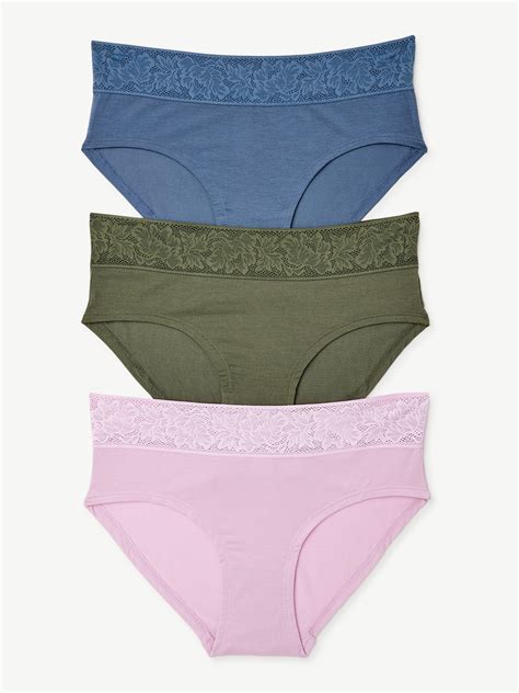 Joyspun Womens Modal And Lace Hipster Panties 3 Pack Sizes S To 3xl