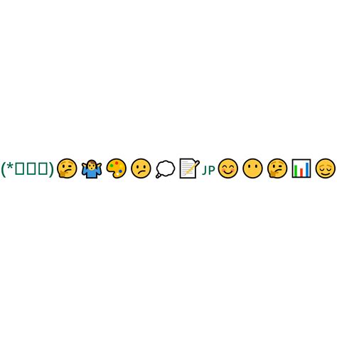 ﾟｰﾟ🤔🤷‍♂️🎨😕💭📝🇯🇵😊😶🤔📊😌 Kaomoji Emoticon Guide Emoji Meaning And