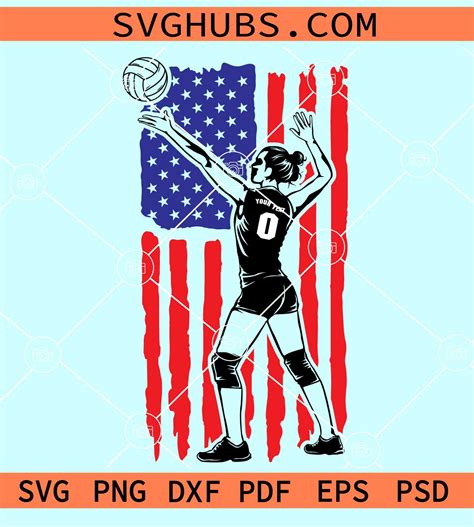 US Women Volleyball Player Name Svg US Volleyball Player Svg