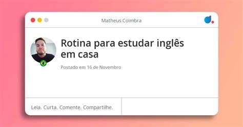 Rotina Para Estudar Ingl S Em Casa