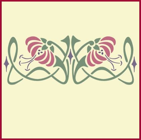 Art Nouveau Border 1 Stencil | The Artful Stencil