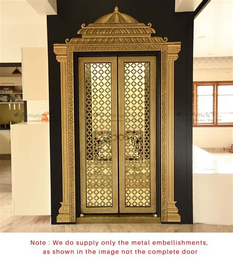 Standard Brass Copper Brass Pooja Door For Home