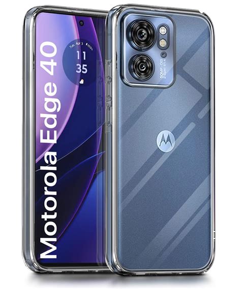 WOW IMAGINE Crystal Clear Transparent Back Case Cover For Motorola Edge