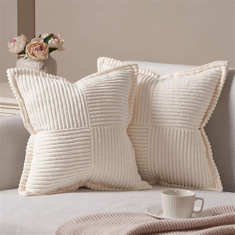 Topfinel Cream Throw Pillows Covers X X Cm Set Of