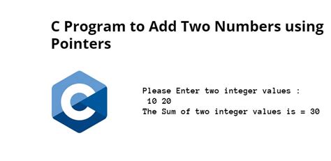 C Program To Add Two Numbers Using Pointers Tuts Make