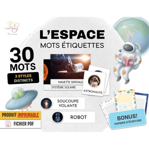 MOTS ÉTIQUETTES L ESPACE