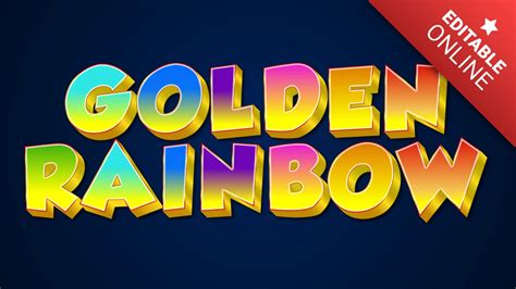 Golden Rainbow Font Text Effect Generator