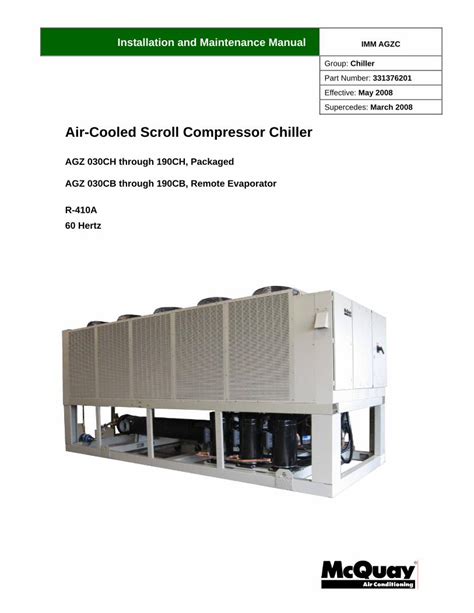 Pdf Air Cooled Scroll Compressor Chiller Dokumen Tips