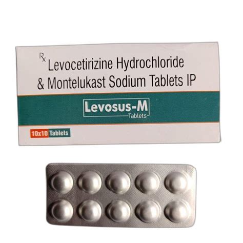 Levocetrizine Hydrochloride Montelukast Sodium Tablet At Rs Box