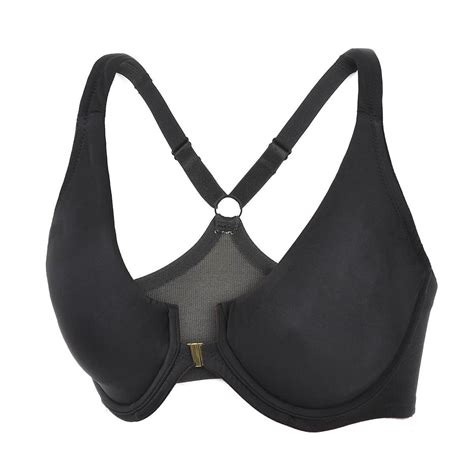 Comfort Front Closure Racerback Underwire Support Bra 36 38 40 42 44 46