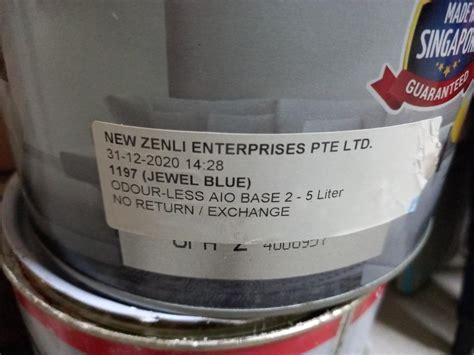 Nippon Paint Odour Less All In 1 Jewel Blue 1197 Furniture Home