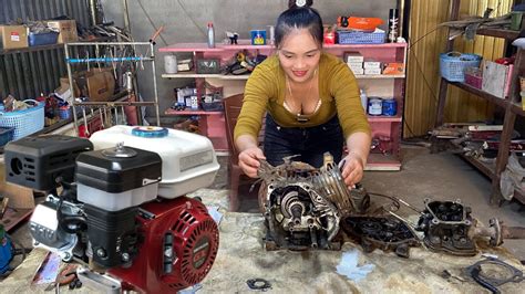 The Genius Girl Restored And Repaired The Entire Honda Gx200 Engine To