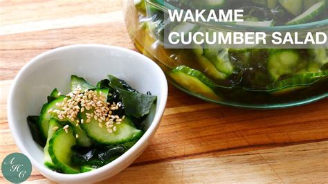 How To Make Wakame Seaweed Cucumber Salad Recipe Youtube