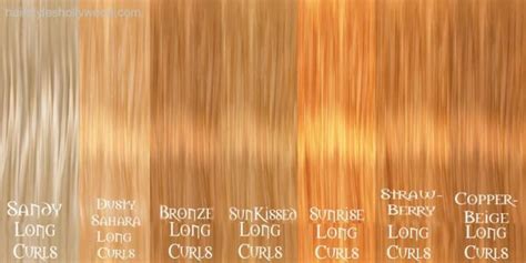 Strawberry Blonde Hair Color Chart