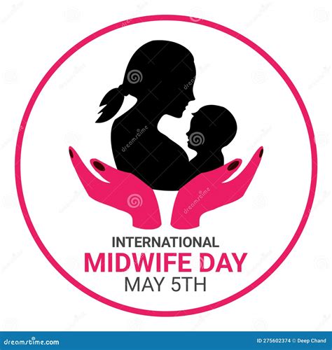 International Day Of Midwife Horizontal Vector Illustration With