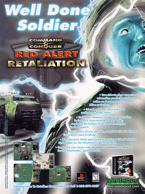 Command Conquer Red Alert Retaliation PSX Cover