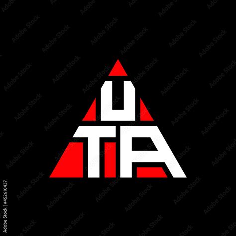 UTA triangle letter logo design with triangle shape. UTA triangle logo ...