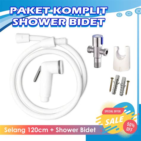 Jual Set Jet Shower Toilet Lengkap Kran Shower Semprotan Cebok WC