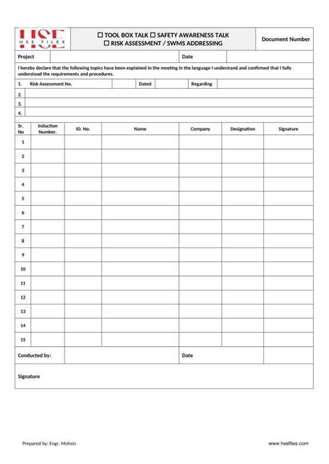 09 Qhse Forms