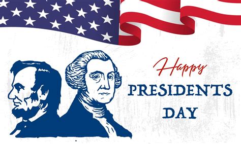 Happy Presidents Day In United States Washingtons Birthday Federal Holiday In America