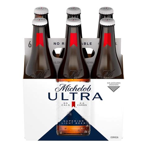 Cerveza Michelob Ultra 6 Botellas De 355ml Cu Chedraui