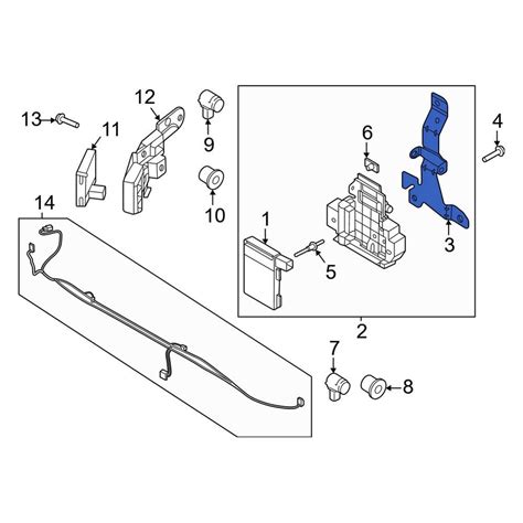 Ford Oe Ml Z C B Cruise Control Distance Sensor Bracket