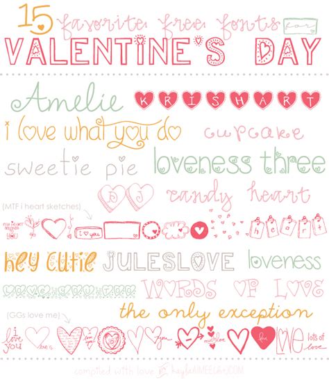 15 Favorite Free Fonts For Valentine's Day - Kayla Aimee Writes