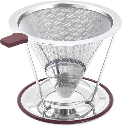 Pour Over Coffee Dripper MISETTO Stainless Steel Filter Easy To Clean