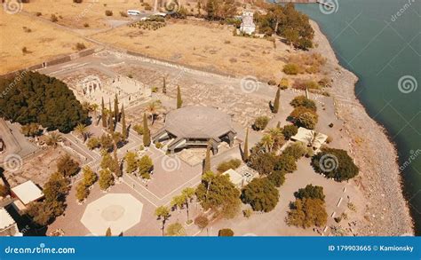 Orthodox Church Of The 12 Apostles Sea Of Galilee Capernaum Aerial