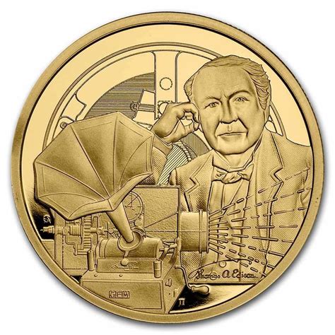 Dollar Icons Of Inspiration Thomas Edison Niue Island Oz Gold