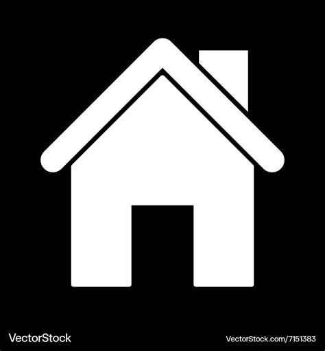 White Home Icon Royalty Free Vector Image Vectorstock