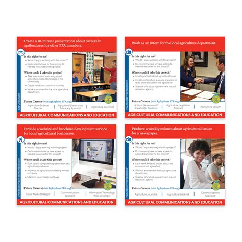 Agricultural Communications and Education SAE Idea Cards (English