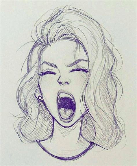 Screaming Face Drawing at PaintingValley.com | Explore collection of ...