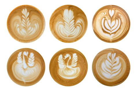 latte art heart shapes on white background 11044437 Stock Photo at Vecteezy