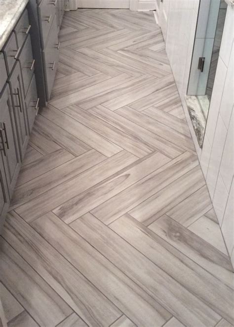 Herringbone wood look tile | Bathroom remodel master, Herringbone wood ...