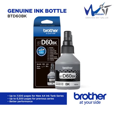 Brother Original Btd Bk Bt Set Bk C M Y Refill Ink Bottle Dcp