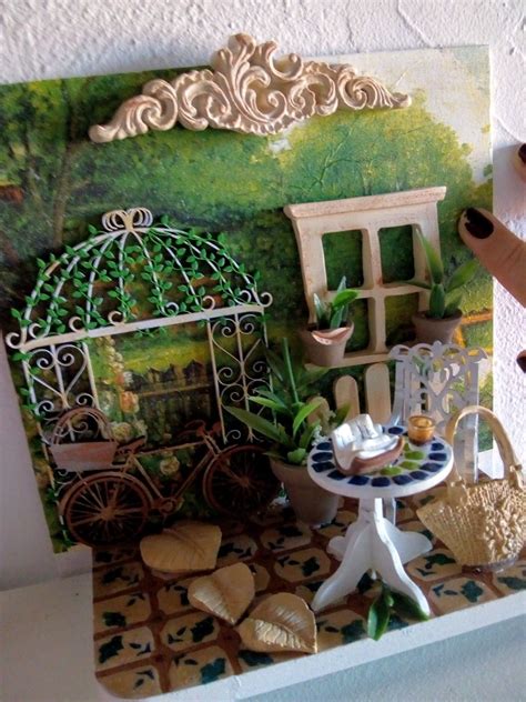 Miniatura De Jardim Em Mdf Detalhes Em Mdf E Gesso Miniature