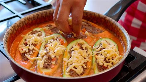 Incre Ble Receta Calabacitas Rellenas De Carne Molida Que Te Har N