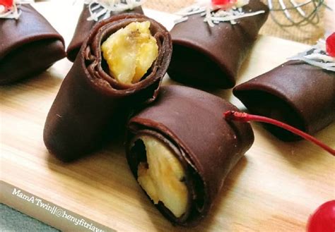 Resep Dadar Gulung Pisang Coklat Mulus Dan Tidak Lengket