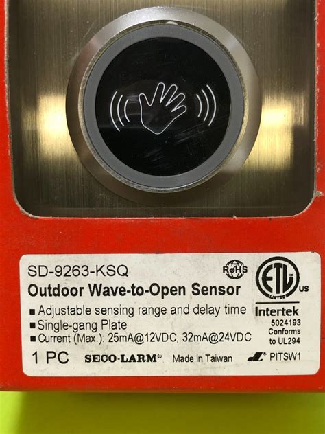 SECO LARM SD 9263 KSQ OUTDOOR SINGLE GANG NO TOUCH SENSOR For Sale